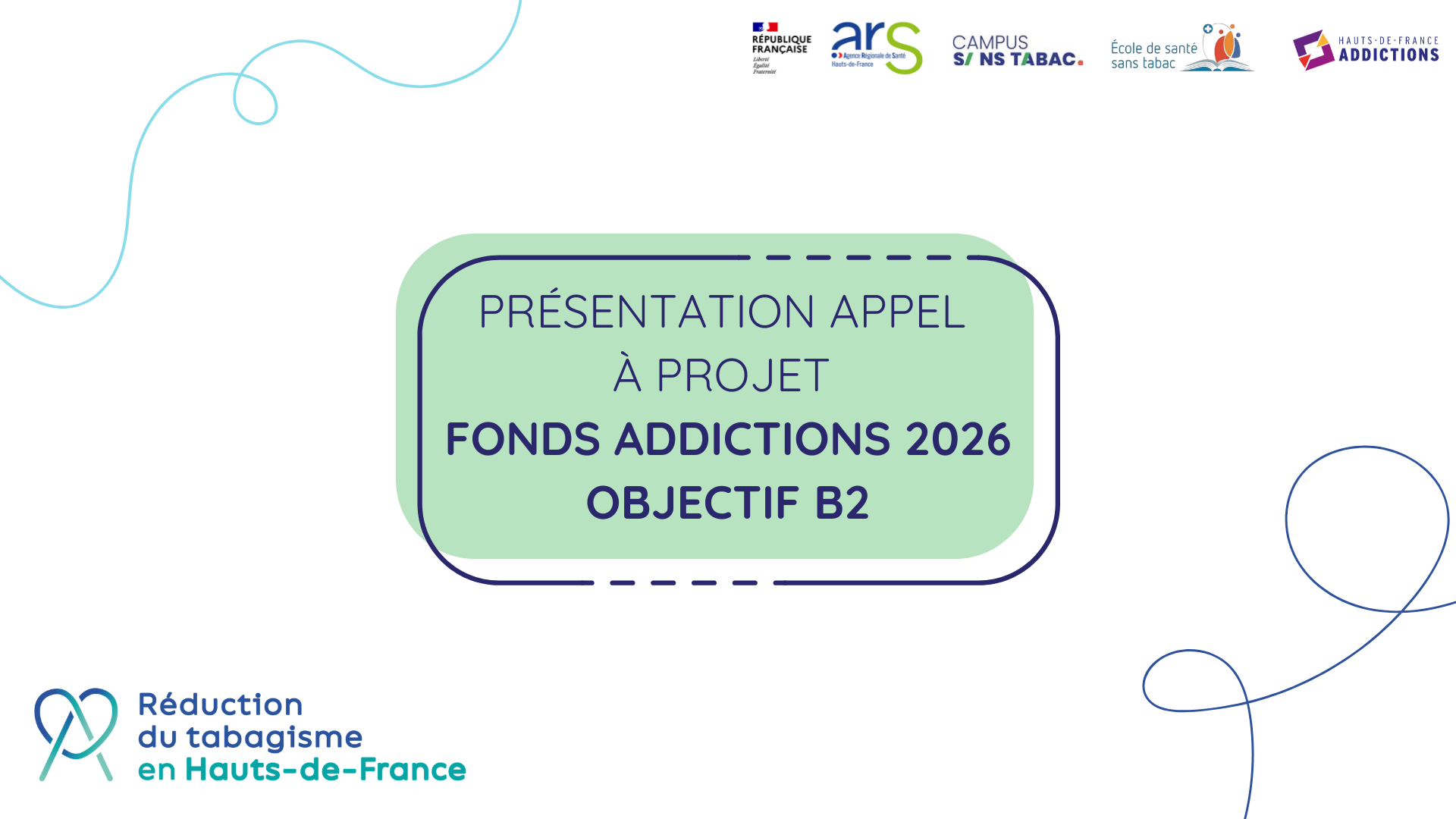 Image de couverture de la présentation de l'appel à projet Fonds addictions 2026 - objectif B1